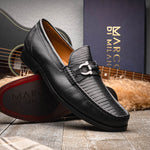 Marco Di Milano Enzo Lizard Bit Loafers Black