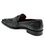 Belvedere Ostrich Penny Loafers Black Size 13