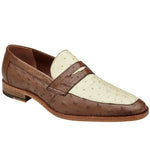 Belvedere Espada Ostrich Penny Loafers Tabac / Bone (2440)