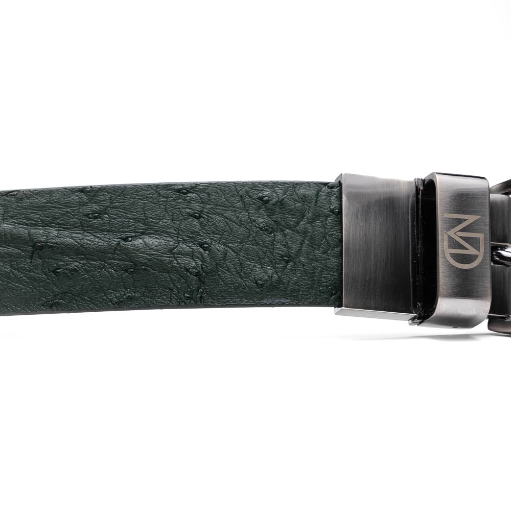 Marco Di Milano Ostrich Quill Belt Forest Green