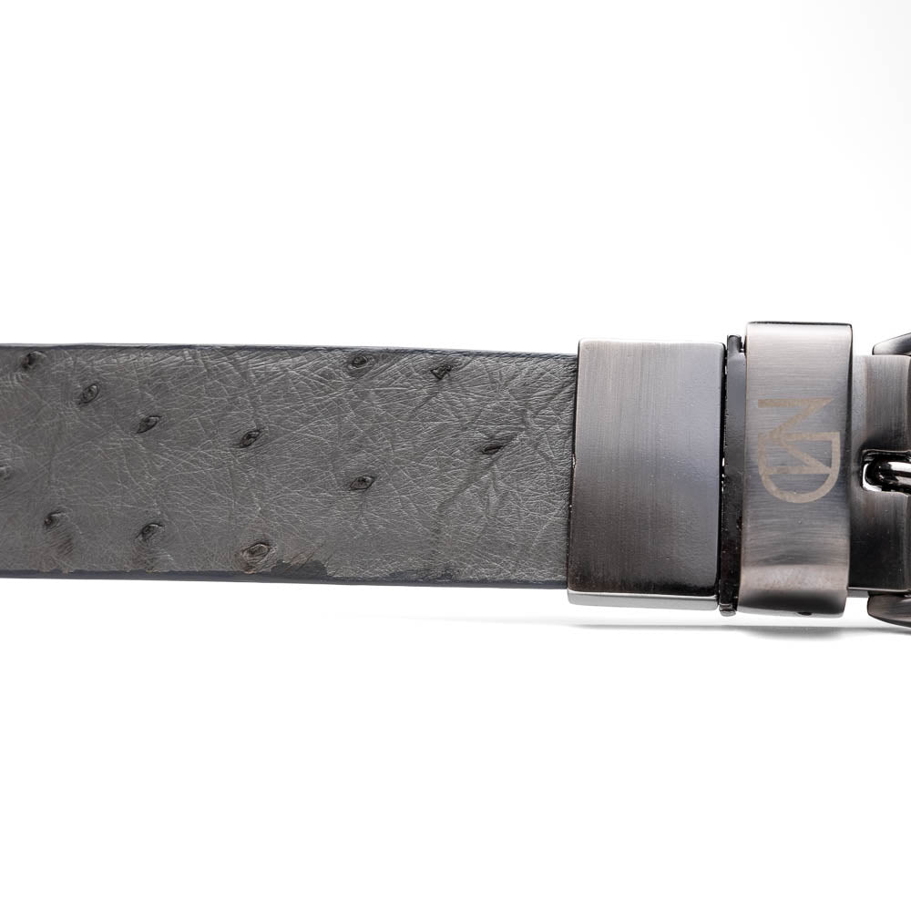 Marco Di Milano Ostrich Quill Belt Grey