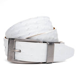 Marco Di Milano Ostrich Quill Belt White