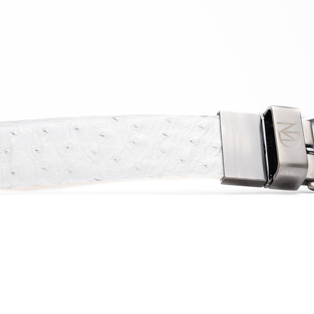 Marco Di Milano Ostrich Quill Belt White