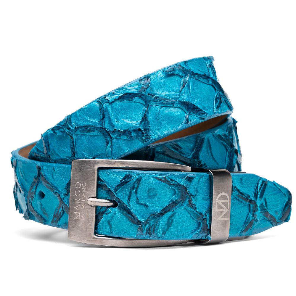Marco Di Milano Pirarucu Belt Caribbean Blue