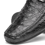 Marco Di Milano Fabro Caiman Crocodile Bit Loafers Grey