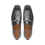 Marco Di Milano Fabro Caiman Crocodile Bit Loafers Grey