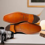Marco Di Milano Fabro Caiman Crocodile Bit Loafers Brown