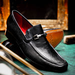 Marco Di Milano Fabro Lizard Bit Loafers Black