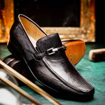 Marco Di Milano Fabro Lizard Bit Loafers Brown