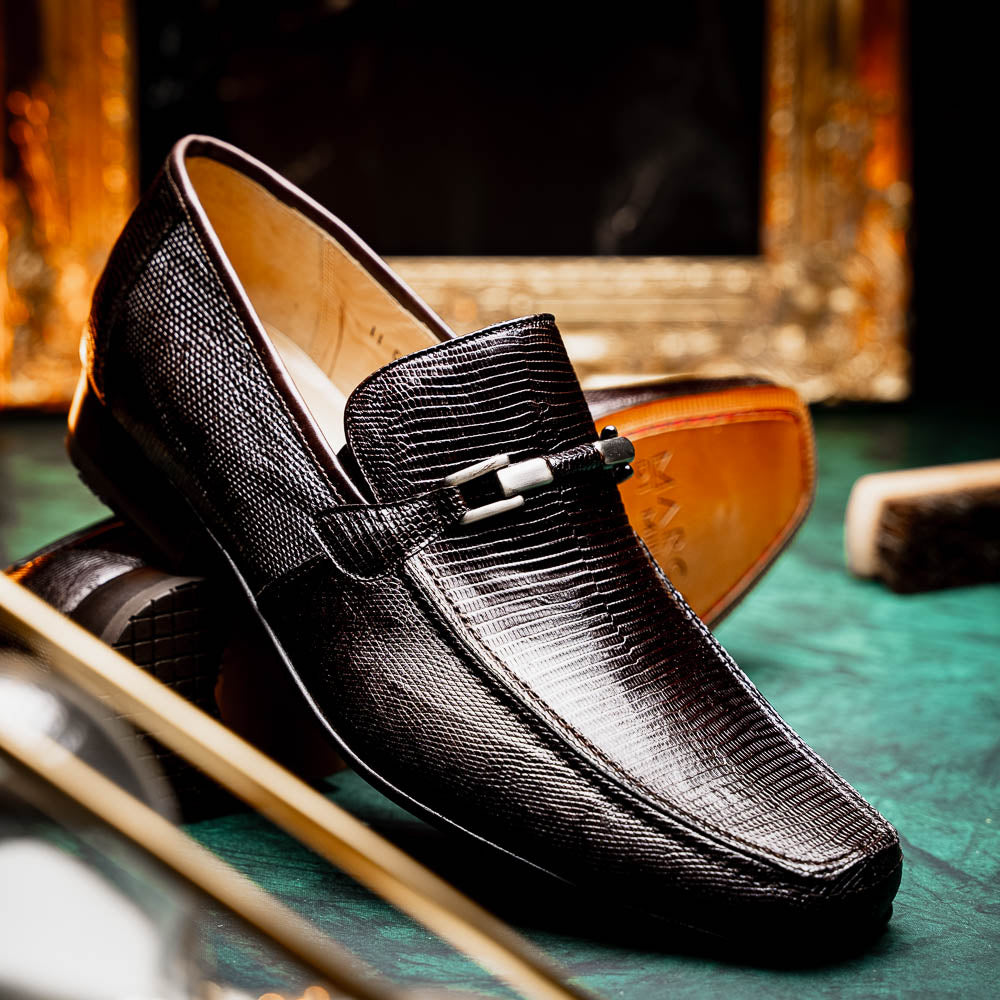 Marco Di Milano Fabro Lizard Bit Loafers Brown