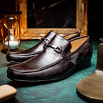 Marco Di Milano Fabro Lizard Bit Loafers Brown