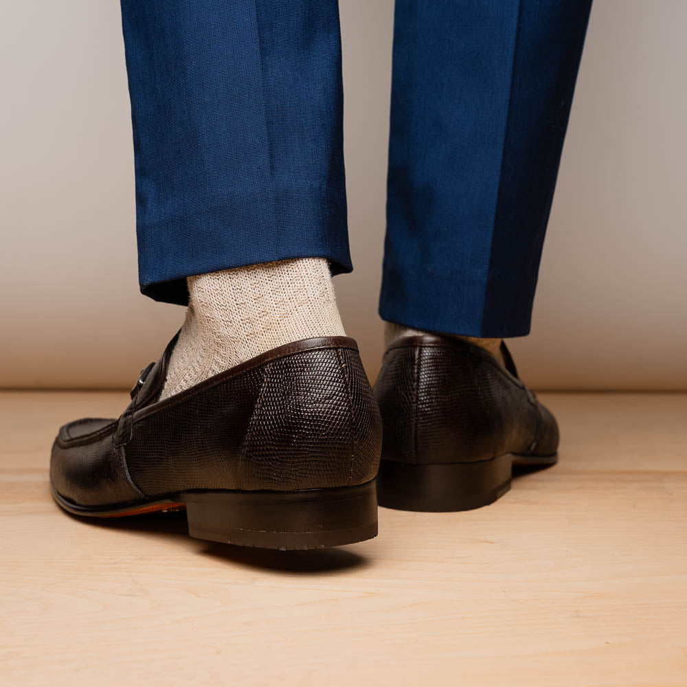 Marco Di Milano Fabro Lizard Bit Loafers Brown