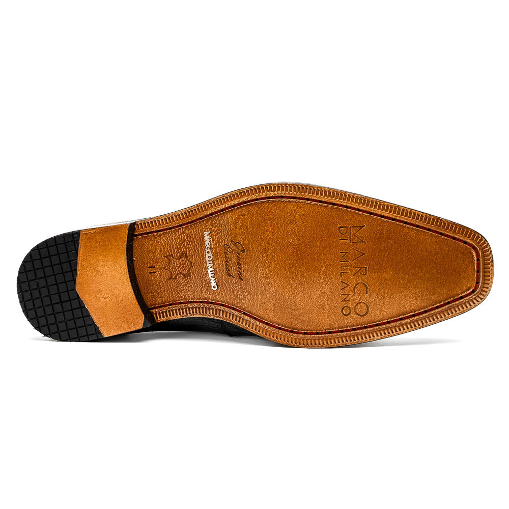 Marco Di Milano Fangio Ostrich Penny Loafer Black