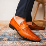 Marco Di Milano Fangio Ostrich Penny Loafer Cognac