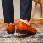 Marco Di Milano Fangio Ostrich Penny Loafer Cognac