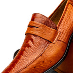 Marco Di Milano Fangio Ostrich Penny Loafer Cognac