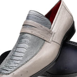 Marco Di Milano Fangio Ostrich Penny Loafers Grey