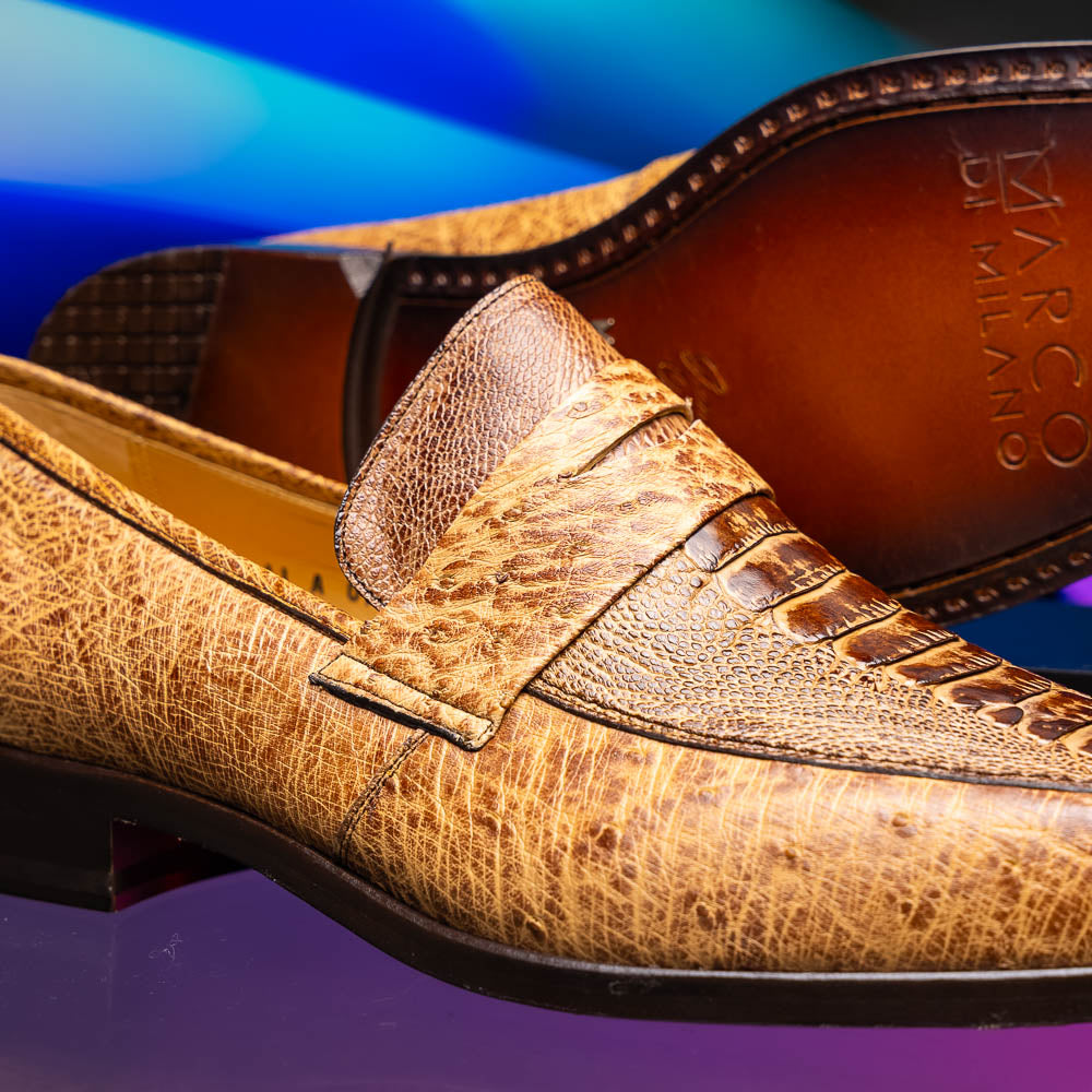 Marco Di Milano Fangio Ostrich Penny Loafers Orix