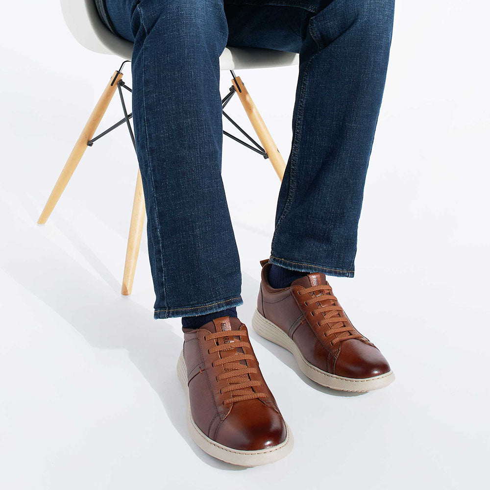 Samuel Hubbard Featherlight Flight Gore-Lace Sneaker Cognac
