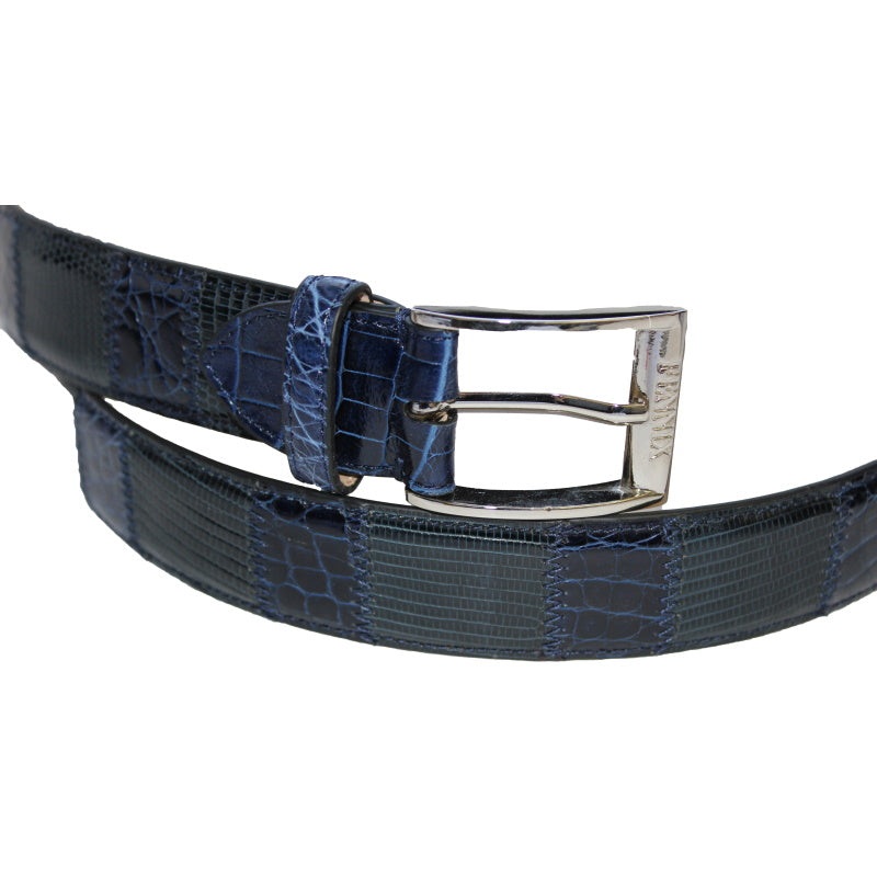 Fennix 304 Alligator & Lizard Belt Navy