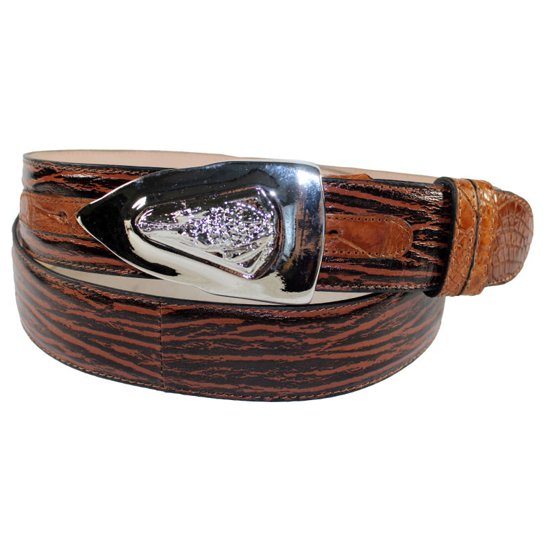 Fennix 306 Calfskin & Alligator Belt Rust