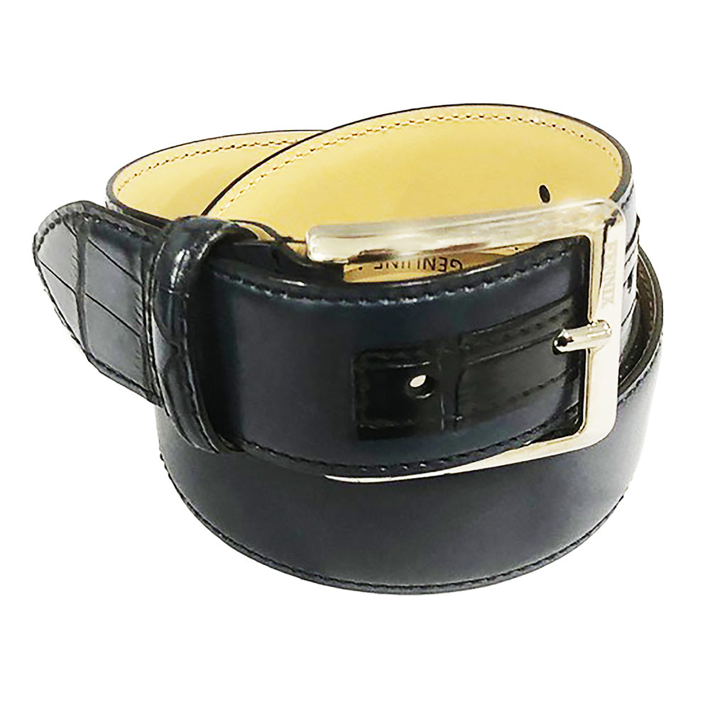 Fennix 307 Calfskin & Alligator Belt Navy
