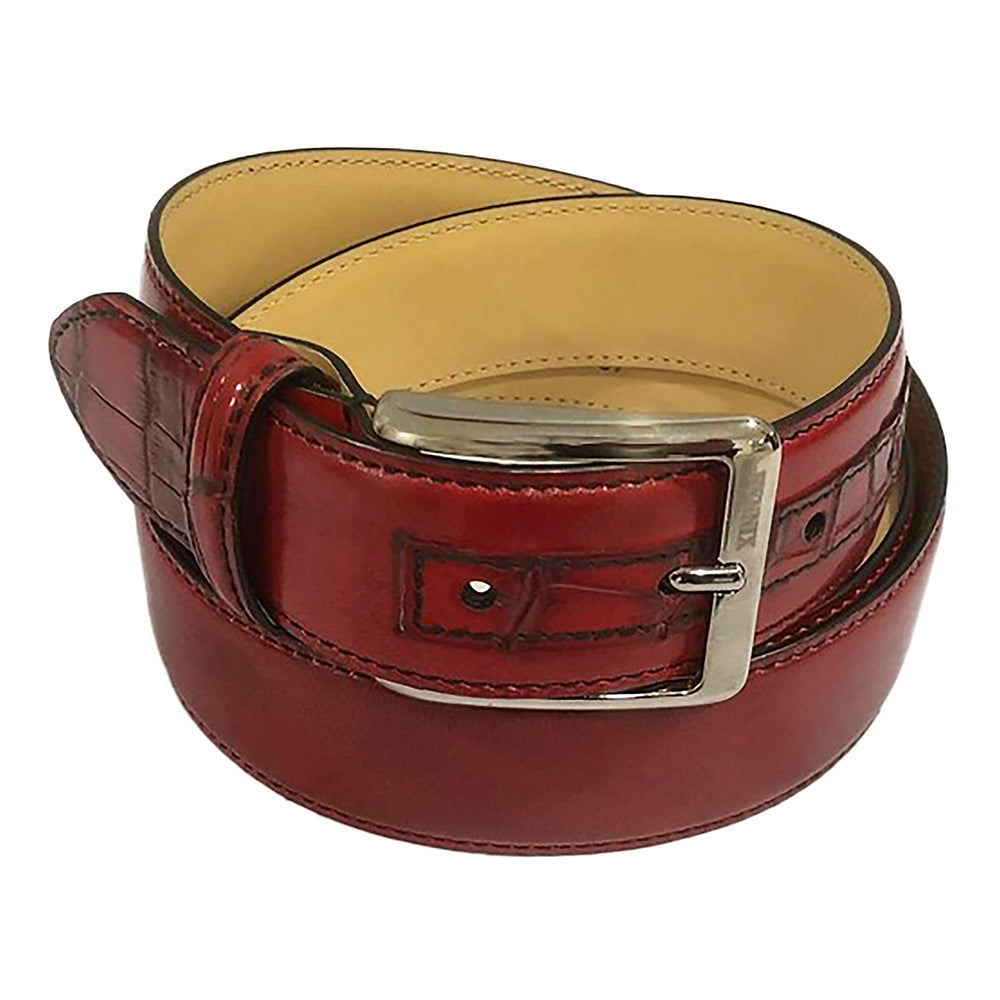 Fennix 307 Calfskin & Alligator Belt Red