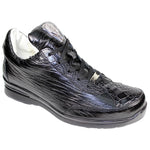 Fennix Alex Alligator and Deer Lace-up Sneakers Black