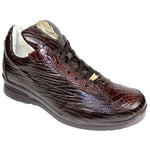 Fennix Alex Alligator and Deer Lace-up Sneakers Brown