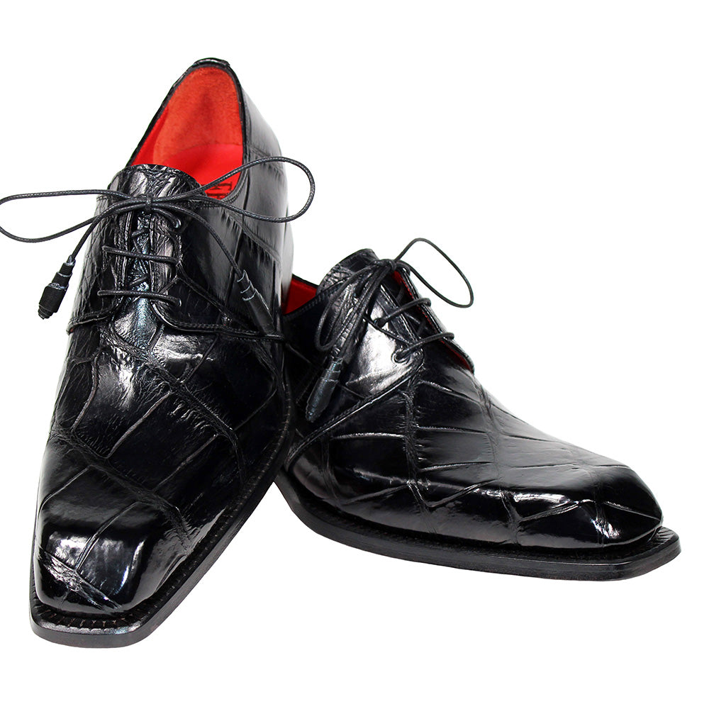 Fennix Alexander Genuine Alligator Shoes Black