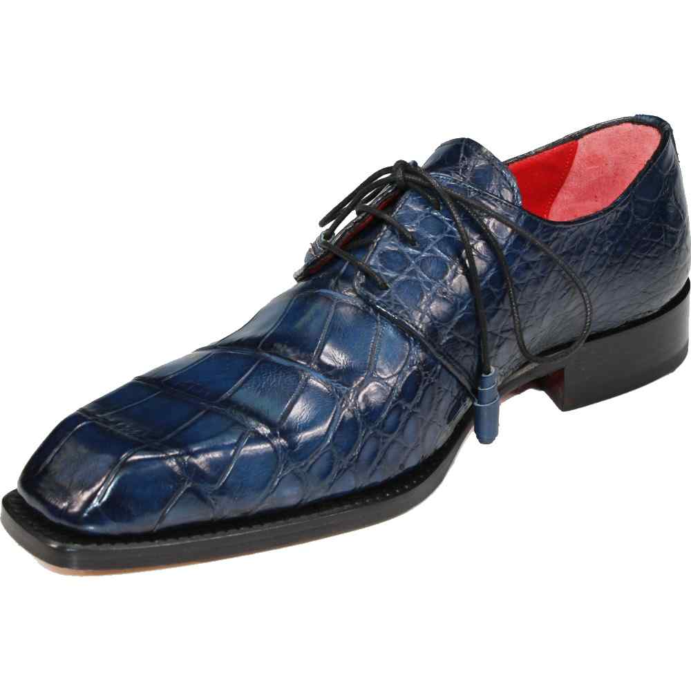 Fennix Alexander Genuine Alligator Shoes Blue