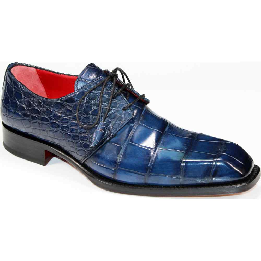 Fennix Alexander Genuine Alligator Shoes Blue