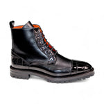 Fennix Bastian Genuine Alligator/ Leather Boots Black