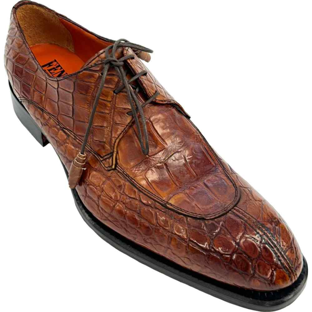 Fennix Benjamin Genuine Alligator Shoes Gold