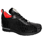 Fennix Bentley Alligator & Pony Sneakers Black