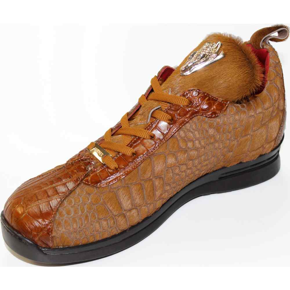 Fennix Bentley Genuine Pony/ Alligator Sneakers Cognac