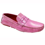 Fennix Caleb Leather & Alligator Loafers Pink