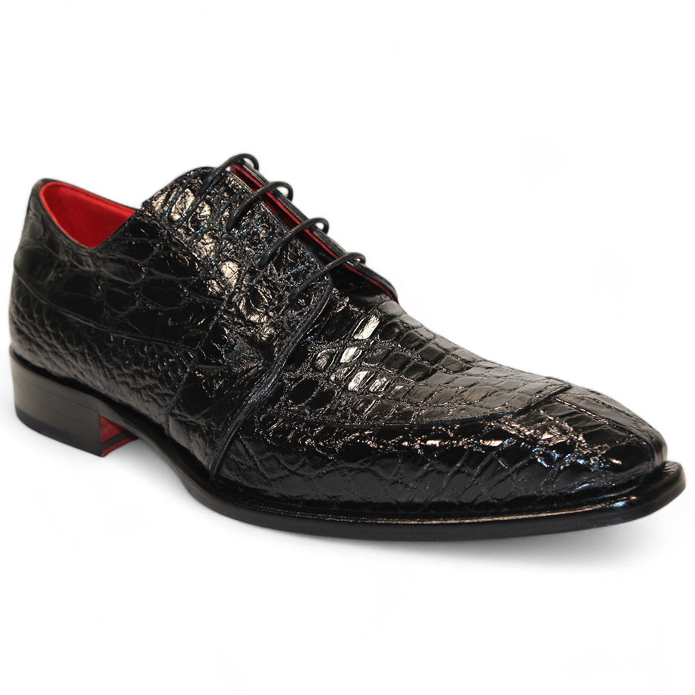 Fennix Charles Genuine Alligator Shoes Black
