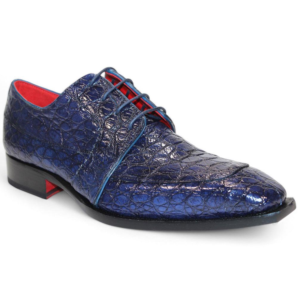 Fennix Charles Genuine Alligator Shoes Ocean Blue