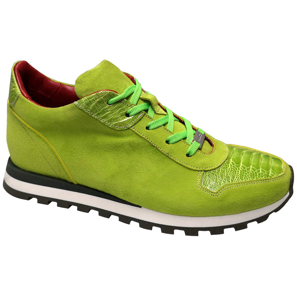Fennix Chase Suede / Ostrich Sneakers Lime