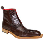 Fennix Colton Calfskin & Alligator Boots Chocolate