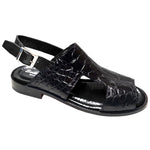 Fennix Diego Alligator Sandals Black
