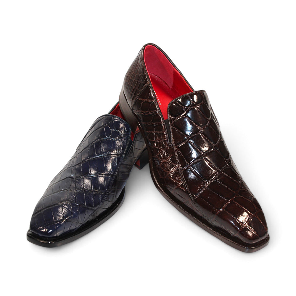 Fennix Dustin Genuine Alligator Shoes Black