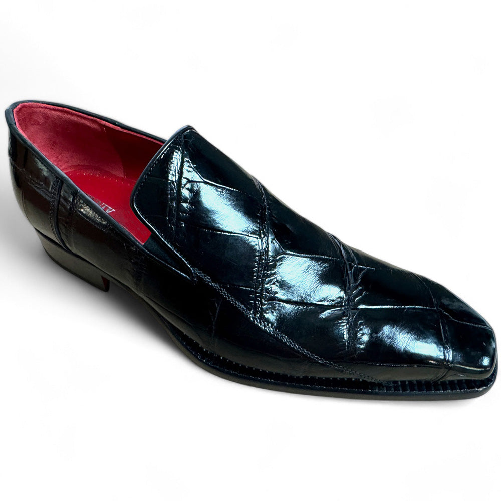 Fennix Dustin Genuine Alligator Shoes Black