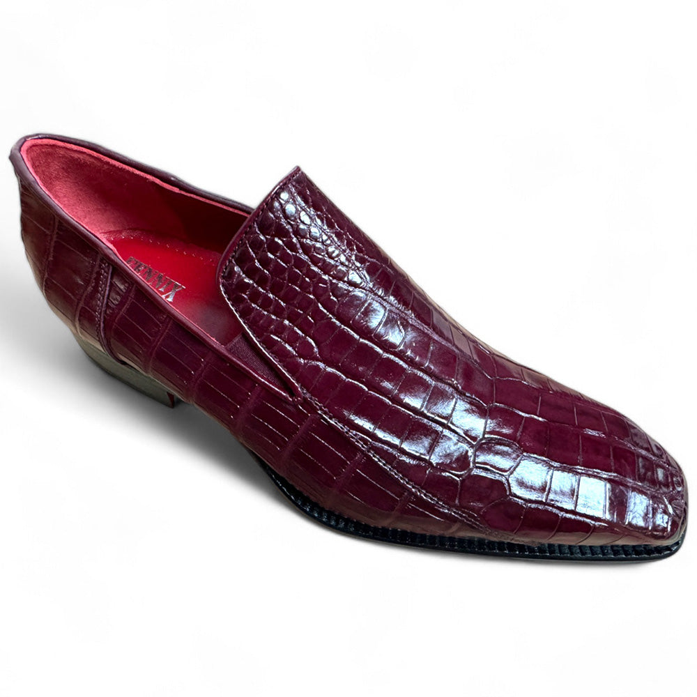 Fennix Dustin Genuine Alligator Shoes Burgundy