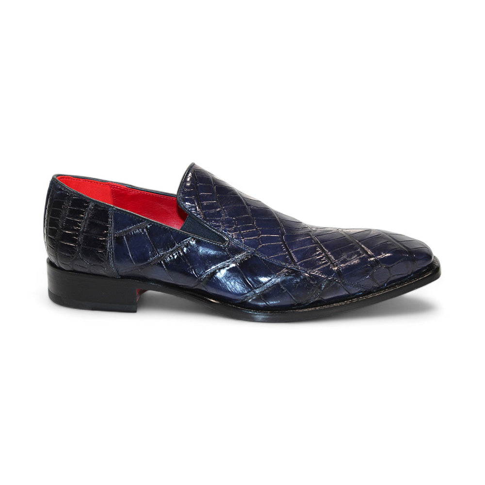 Fennix Dustin Genuine Alligator Shoes Navy