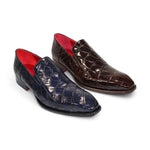 Fennix Dustin Genuine Alligator Shoes Navy