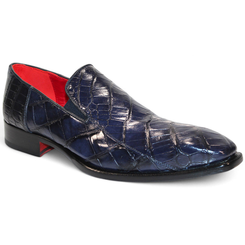 Fennix Dustin Genuine Alligator Shoes Navy