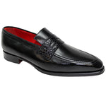 Fennix Edward Genuine Alligator / Calfskin Loafers Black