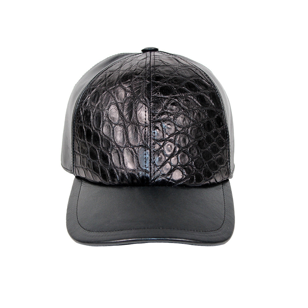 Fennix FH01 Nappa / Genuine Alligator Hat Black